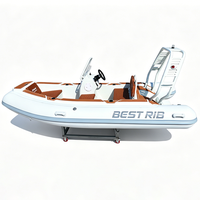 Bateau pneumatique personnalisé RIB 390 avec coque en aluminium, certifié CE, 13 pieds (3,9 m), robuste, pour les sports nautiques et les loisirs en famille