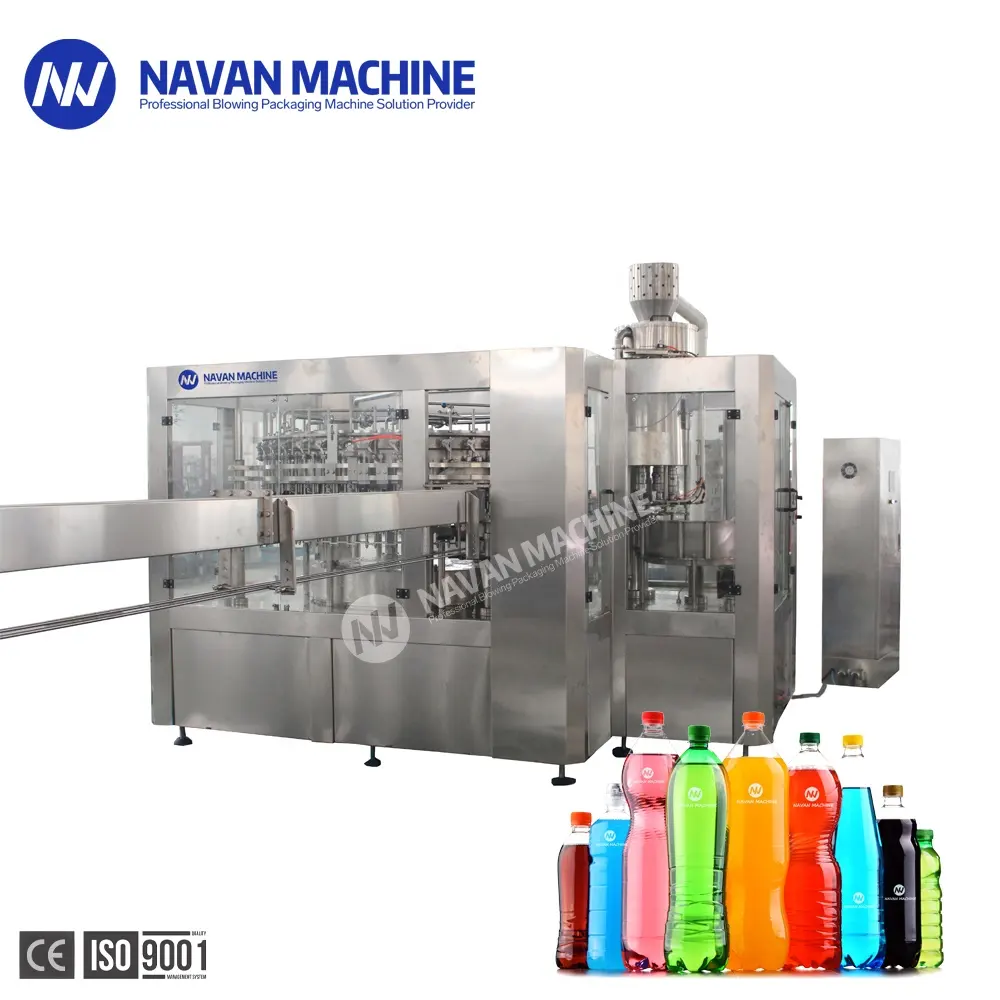 Soft Drink Production Line Soda / Sparkling Water Filling Automatic Plastic Glass Bottled Carbonated Drink Bottling Machine