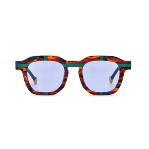 Lunettes de soleil Red Way Farer carrées à rivets en acétate, monture intégrale, verres polarisés miroir, protection UV %, pour extérieur, unisexe, adulte, mode - Product Image 4