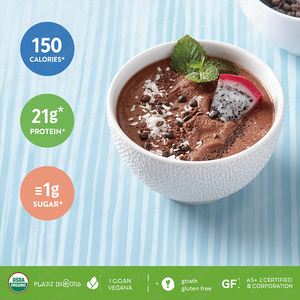 Organik Vegan <span class=keywords><strong>Protein</strong></span> tozu hap kremalı çikolata Fudge 21g bitki proteini 6g prebiyotik lif düşük Net karbonhidrat yok laktoz yok eklenmedi - Product Image 3