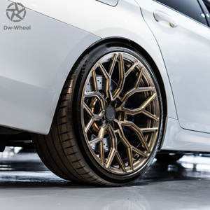 Jantes forgées usinées à face usinée, couleur bronze canon, de performance modifiée DW, 19, 20, 21, 22 pouces, compatibles avec Audi <span class=keywords><strong>RS</strong></span>, <span class=keywords><strong>BMW</strong></span> M, AMG, style concave profond - Product Image 2