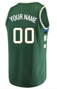 قمصان كرة سلة مخصصة للفريق الأمريكي بجميع الأنماط وبأسعار معقولة، بتصميم مخطط باللون الأزرق والأبيض والأسود، مخيطة/مطبوعة بالحرارة - Product Image 3