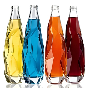 Bouteille de vin en verre cristal transparente de luxe 500 ml 750 ml au design unique en forme de diamant pour whisky, vodka, <span class=keywords><strong>tequila</strong></span> avec bouchon à vis - Product Image 1