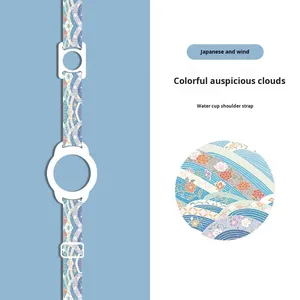 Correa portátil <span class=keywords><strong>de</strong></span> poliéster dos en uno para botella <span class=keywords><strong>de</strong></span> agua para niños, conveniente diseño cruzado para facilitar su transporte - Product Image 3