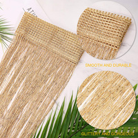 Rideau décoratif à franges de 100 cm x 200 cm pour porte, panneau mural, fenêtre, séparateur de pièce, écran à pompons, rideau perlé pour la maison