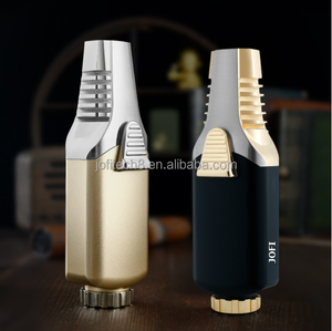 Briquets à cigares personnalisés à flamme unique, vente en gros, briquet torche à cigares en métal coupe-vent - Product Image 1
