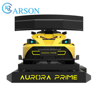 Simulateur de course dynamique AURORA PRIME 7DOF 11 cylindres, rotation, dérive, translation, machine de jeu de course avec pneus de voiture réels