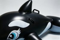 Bouée gonflable Premium Orca, design animalier mignon en PVC durable pour piscine, plage et vacances en lac