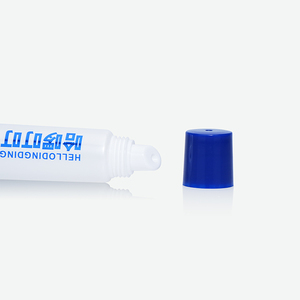 หลอดบีบ PE แบบบางเปล่า พิมพ์ลายสีน้ำเงินตามสั่ง พร้อมฝาแบบลูกกลิ้งสำหรับลิปบาล์ม - Product Image 1
