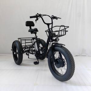 Tricycle électrique à pédales à pneus larges de 24 pouces, moteur avant, pour neige, batterie au lithium, vente en gros, best-seller transfrontalier - Product Image 5