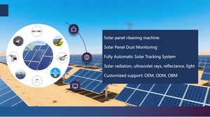 Système de nettoyage solaire automatique Wi-Fi CE RoHS pour fermes solaires, centrales photovoltaïques, kit de capteurs de station météo, fournisseur OEM ODM - Product Image 2