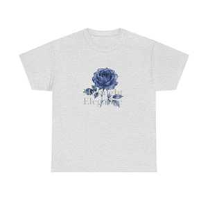 OEM ODM Blue Rose Floral Elegance T <strong>Shirt</strong> with text - Product Image 5
