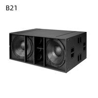 Subwoofer professionnel B21 double 21 pouces haute puissance 5000W RMS pour clubs et bars