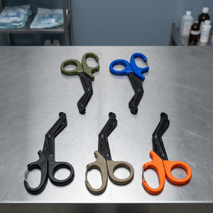Ciseaux tactiques à lame dentelée de 15 cm avec mousqueton, ciseaux robustes pour électriciens et bricolage - Product Image 2