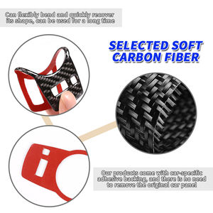 Para 2004 - <span class=keywords><strong>2012</strong></span> <span class=keywords><strong>Audi</strong></span> <span class=keywords><strong>A8</strong></span> Kits de accesorios interiores de coche de fibra de carbono suave pegatinas decorativas - Product Image 3