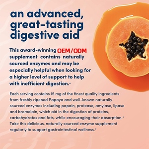 90 đếm siêu Enzyme đu đủ cộng với Viên nhai hương vị đu đủ tự nhiên thúc đẩy tiêu hóa & hấp thụ chất dinh dưỡng - Product Image 4