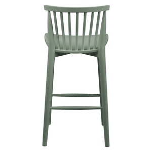 Tabourets de bar de style vintage, chaises de salle à manger en bois massif vert, ensemble - Product Image 4