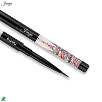 Cepillo delineador con mango líquido, cepillo francés de gel 3D, pluma Ombre, juego de 6 cepillos para uñas