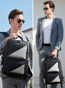 Waterproof Large Capacity <b>Laptop</b> <b>Backpack</b> Unisex Business Travel School Bag USB Charging Zipper Softback - Product Image 4