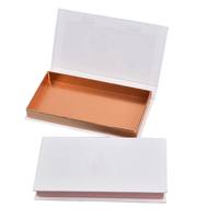 Boîte en papier blanc d'emballage de cils pour ongles écologiques avec logo personnalisé de luxe