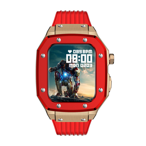 Bracelet de montre de luxe avec boîtier en métal pour <span class=keywords><strong>apple</strong></span> <span class=keywords><strong>watch</strong></span> série 7 <span class=keywords><strong>41</strong></span> <span class=keywords><strong>mm</strong></span> 45mm, bracelet en silicone souple pour iwatch 4 <span class=keywords><strong>5</strong></span> 6 7 se - Product Image 1
