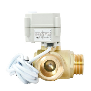 Vanne à boisseau sphérique électrique Tonhe 1 pouce en laiton, type T, automatique avec arrêt en cas de panne de courant pour eau et air - Product Image 2