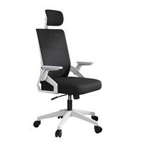 Chaise de bureau ergonomique personnalisée en maille, contemporaine, grande et haute, pivotante, avec siège réglable en hauteur, support lombaire confortable, en plastique