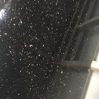 Carreaux de dalles de marbre noir galaxie étoile de haute qualité polis en marbre chinois pour comptoirs