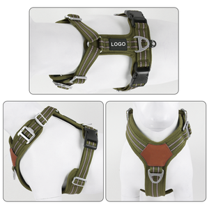 工場製 反射性ペット用オックスフォードベスト 調節可能 ソフトパッド入り 引っ張り防止 大型犬用ハーネス - Product Image 5