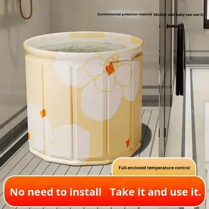 Piscine portable pliable en <span class=keywords><strong>bâche</strong></span> pour adultes et enfants, pas besoin d'installation, utilisation à domicile, baignade pour bébé - Product Image 5