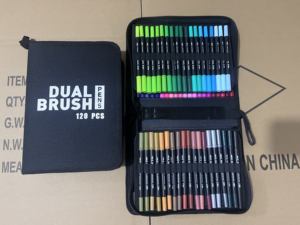 Stylos marqueurs professionnels à double pointe pour la calligraphie, ensembles <span class=keywords><strong>de</strong></span> stylos à pointe fine double pour la calligraphie chinoise - Product Image 2