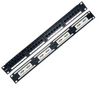 Rak Server Distribusi Ethernet Gcabling Network 48 Port RJ45 UTP CAT 6 Cat6 Cat5e dengan Panel Patch