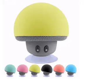 Ventouse en Silicone Portable, Mini haut-parleur sans fil, en forme de champignon, mignon, fournitures d'usine