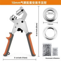 Pince à poinçonner manuelle pour trous de 10 mm, 100 pièces, kit d'outils manuels de jardinage DIY pour œillets de bâches, toiles, tentes et auvents