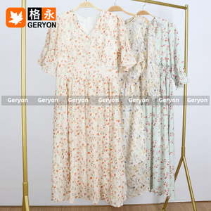 Geryon abiti in seta Vintage sfusi sacco di raso Chiffon usato avvolgente Ropa Usada Australia donne donne Top abbigliamento usato balle - Product Image 1