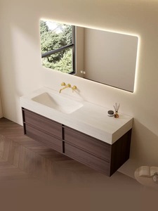 <span class=keywords><strong>Mobile</strong></span> da <span class=keywords><strong>Bagno</strong></span> con Lavabo Singolo Semi-Incassato, Armadietti da <span class=keywords><strong>Bagno</strong></span> Bianchi - Product Image 3