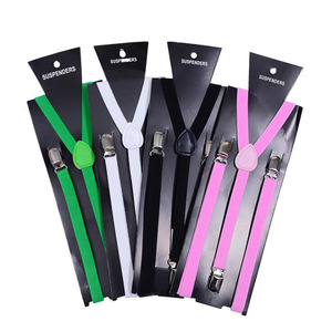 Adjustable Adult <strong>Suspenders</strong> 1/2" on Y Back Super Narrow Elastic Wedding Brace <strong>Belt</strong> for Men and <strong>Women</strong> - Product Image 3