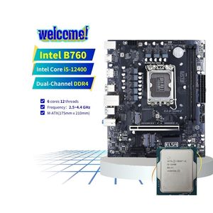 Yepyeni m-atx masaüstü bilgisayar kiti Set B760 anakart Intel Core I5 12400 NVMe M2 ARGB aydınlatma çift B760 anakart destekler - Product Image 1