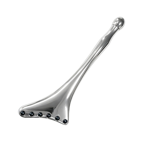 Dual-Action Zinc Alloy Eye Care Wand 5-Roller Facial Massager & <b>Round</b>-Tip Acupressure Stick for Face - Product Image 2