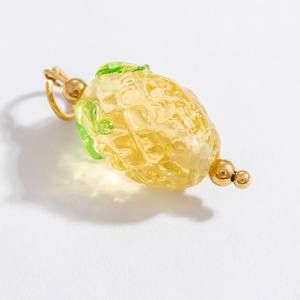 Accessori per Gioielli Fai-da-Te in Acciaio Inox, Ciondolo a Forma di Frutta Fresca in <span class=keywords><strong>Vetro</strong></span> di <span class=keywords><strong>Murano</strong></span> Lavorato a Mano per Orecchini e Bracciali - Product Image 3