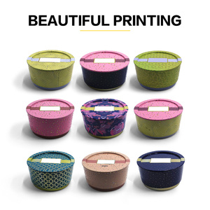 JYB - Caja de Metal Redonda para Velas, Diseño de Lujo, Color Rosa/Amarillo/Verde, Impresa, para Almacenamiento de Velas - Product Image 5