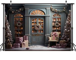 Fond de noël pour enfants Portrait <span class=keywords><strong>Photo</strong></span> Shoot arbre de noël boîte-<span class=keywords><strong>cadeau</strong></span> vitrine décoration toile de fond Studio accessoires - Product Image 1