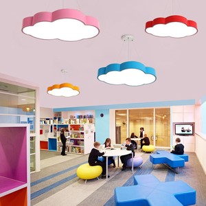 Hiện đại trẻ em phòng đám mây đèn cô gái cậu bé phòng ngủ đầy màu sắc phim hoạt hình sáng tạo sắt nghệ thuật dẫn đèn trần - Product Image 4