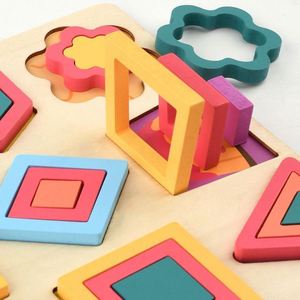 Juguete Sensorial para Niños Pequeños, Bloques de Desarrollo para Autismo, Rompecabezas de Clasificación de Formas Geométricas y Flores - Product Image 4