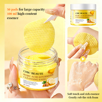 CHIC BEAUTE Almohadillas de Algodón Limpiadoras Faciales con Ácido Kójico y Cúrcuma para el Cuidado de la Piel, Almohadillas Limpiadoras con Ácido Kójico y Cúrcuma para Aclarar la Piel