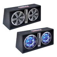 Caja de Subwoofer activo para coche de alta calidad DIBEISI, carcasa de 12 pulgadas RMS 300W, pico de graves fuertes 600W, Subwoofer con puerto para coche de 8"