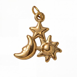 Nuovi Ciondoli Personalizzabili Fai-da-Te in Acciaio Inox 2026, Gioielli alla Moda con Stella, Luna, Sole, Croce, Lucchetto, Angelo, Placcatura PVD 18K per Creazione di Gioielli - Product Image 2