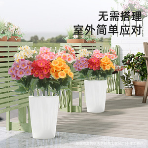 Bouquet de fleurs artificielles Morning Glory en soie mélangée pour la décoration de la maison, les mariages et l'extérieur - Product Image 2