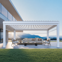 Pergola bioclimatique extérieure sur mesure, toit à lames orientables en aluminium, imperméable, électrique, gazebo de jardin de luxe pour patio