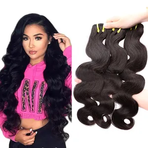 High Quality Raw Indian 10a Cuticle Aligned Natural Human Hair Body Wave Bundle Virgin Hair Extensions